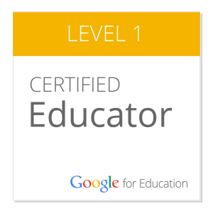 Level 1 Google Certified Educator Badge