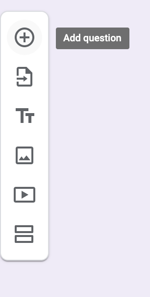 Image of Google Forms toolbar 