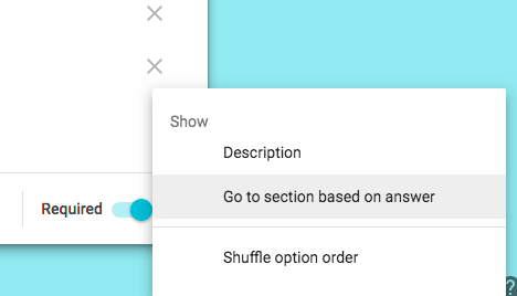 Go to Section Based on Answer